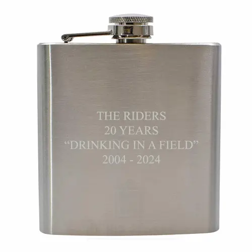 20th Anniversary Engraved Hip Flask