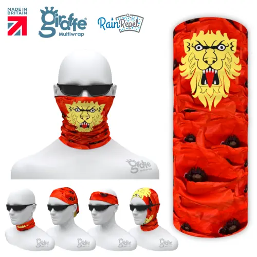 Neck Warmer Lions Head Poppies