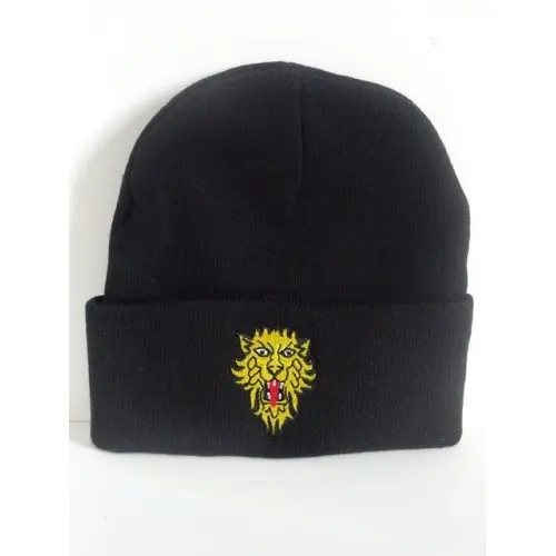 Beanie Hat with turnup and Lions Head only