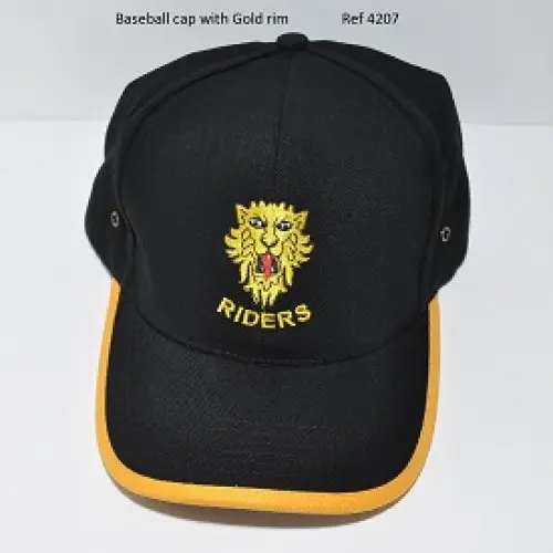 Baseball Cap Gold Rim