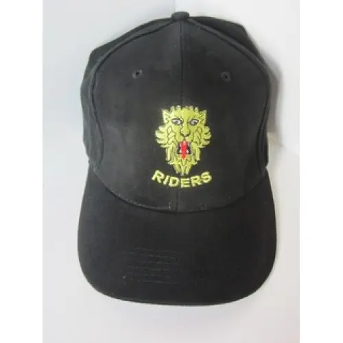 Baseball Cap Black with Lions Head and Riders